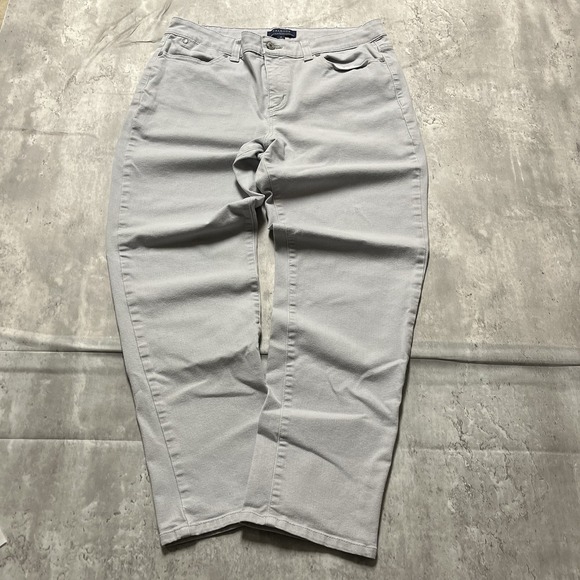 Talbots Denim - TALBOTS Women's Size 12 Simply Flattering 5 Pocket Jeans Gray Ankle Length